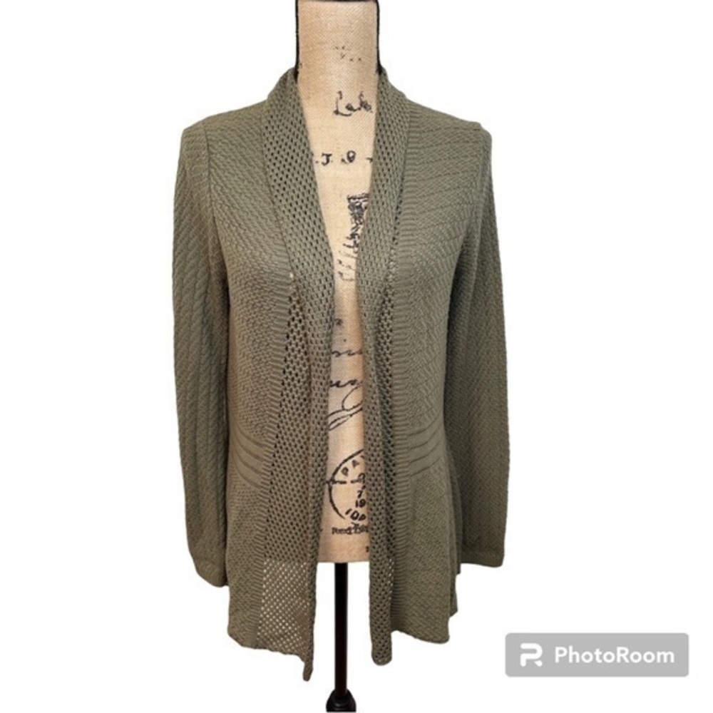 Women’s Fever Soft knit creates an open front, shawl collar cardigan Size L